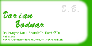 dorian bodnar business card